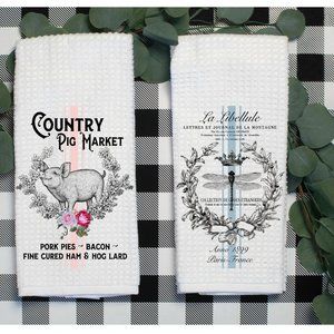French Country Hand Towels, Set of 2